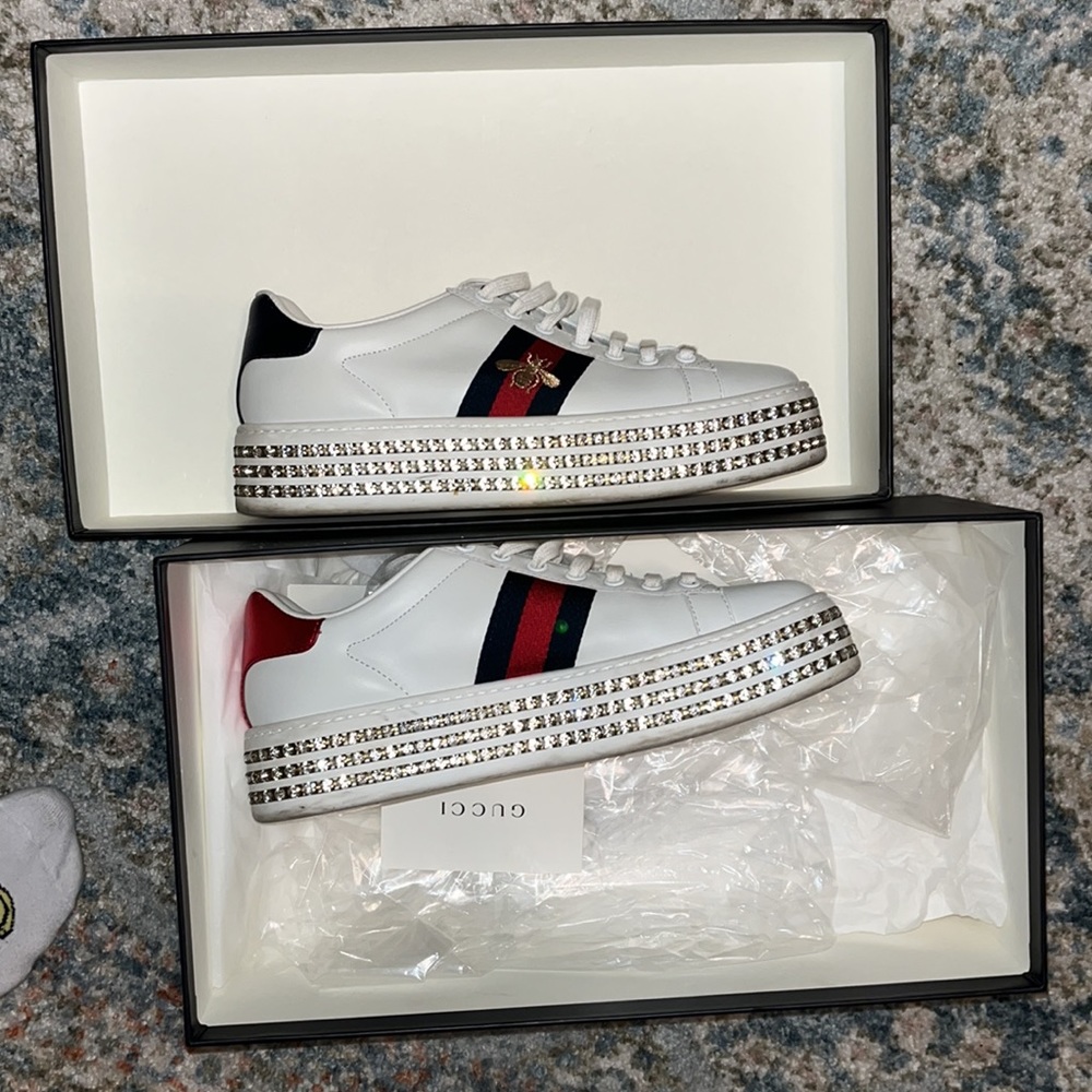 Gucci Ace rhinestone sneaker